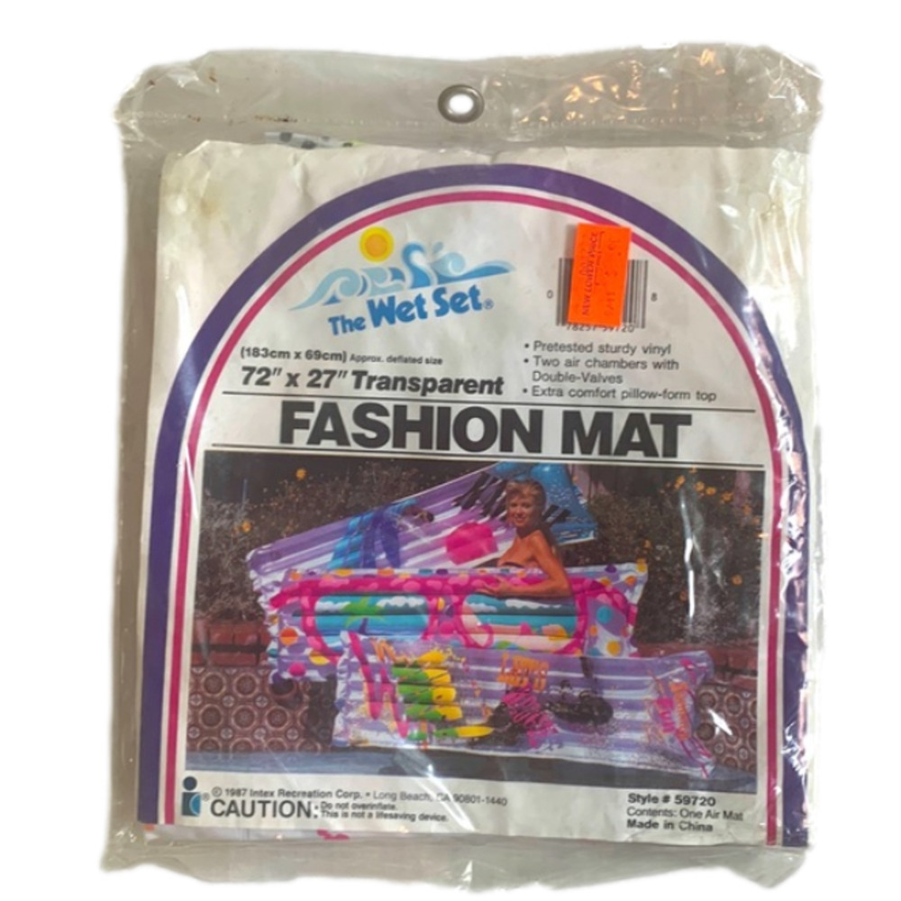 Vintage NOS Intex The Wet Set 1987 Neon Pool Float